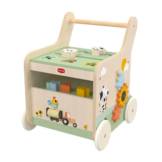 TINY LOVE FARMERS FUNDAY PUSH & PLAY WOODEN WALKER