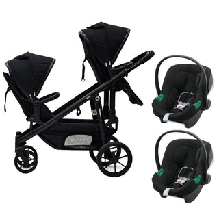 CHELINO DEUCE & CYBEX ATON B TWIN TRAVEL SYSTEM