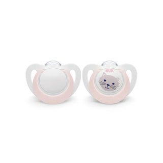 NUK STAR SILICONE SOOTHER- 2 PACK