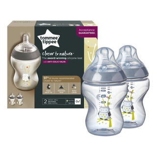 TOMMEE TIPPEE BOTTLE 260ML DECORATED 2 PACK